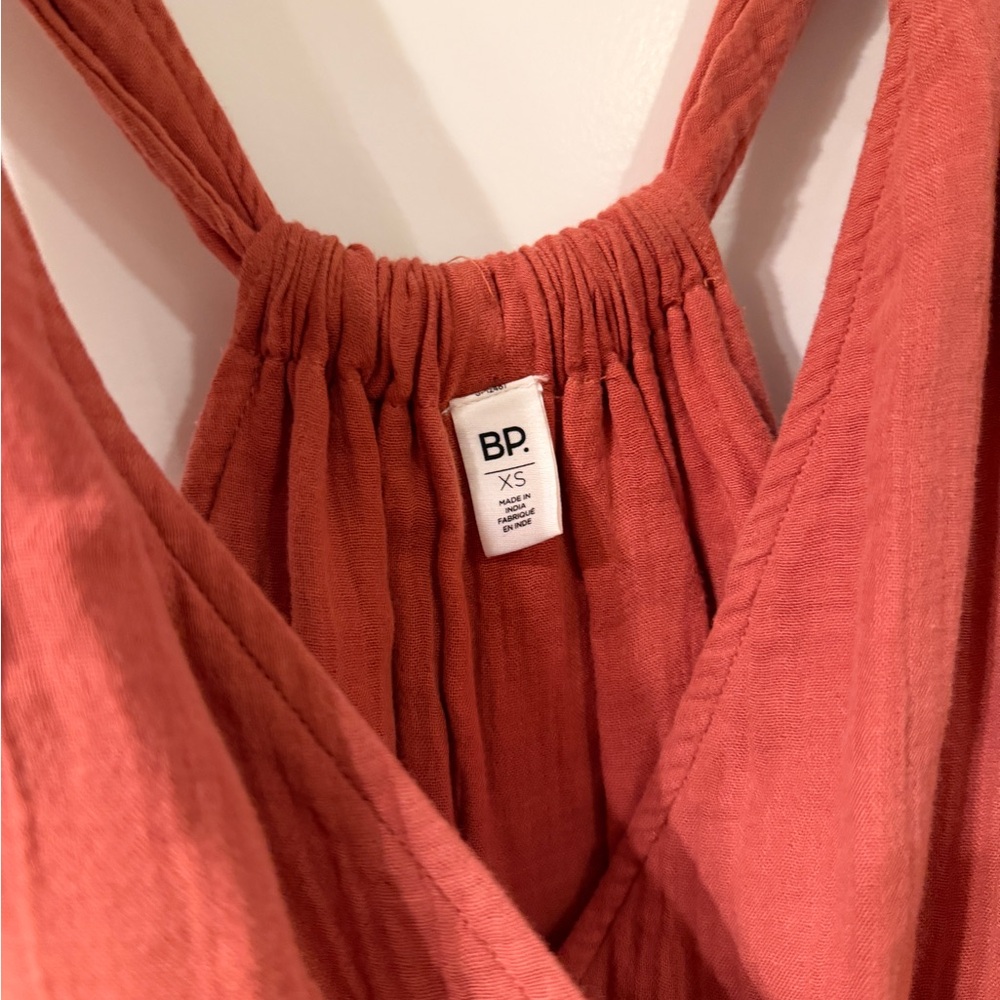 Nordstrom BP Rust Ruffle Romper Size XS - Picture 6 of 9
